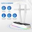 Controller Charging Dock for PS VR2 RGB Light base Vertical Charging Station with VR Headset Holder Display Stand