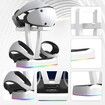 Controller Charging Dock for PS VR2 RGB Light base Vertical Charging Station with VR Headset Holder Display Stand