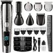 Beard Trimmer for Men,19 Piece Mens Grooming Kit with Hair Clippers,Electric Razor,Shavers for Mustache,Body,Face,Nose and Ear Hair Trimmer,Gifts for Men