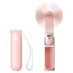 Mini Handheld Fan, 3 in 1 Handheld Fan, USB Rechargeable Small Pocket Fan, Battery Fan [14-21 Hours Working] with Power Bank, Travel, Outdoor, Pink