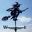 Metal Witch Weathervane, Stainless Steel Weathervane with Roof Mount, Garden Decoration for Outdoor Farmhouse Patio Garden Gazebo