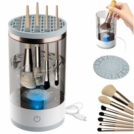 Brushly Pro Cosmetic Brush Cleaner Electric Makeup Make Up Spinning for All  Size