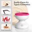 Electric Makeup Brush Cleaner Machine,Portable Automatic USB Cosmetic Brushes Cleaner Cleanser Tool for All Size Beauty Makeup Brush Set,Liquid Foundation,Contour,Eyeshadow,Blush Brush (White+Pink)