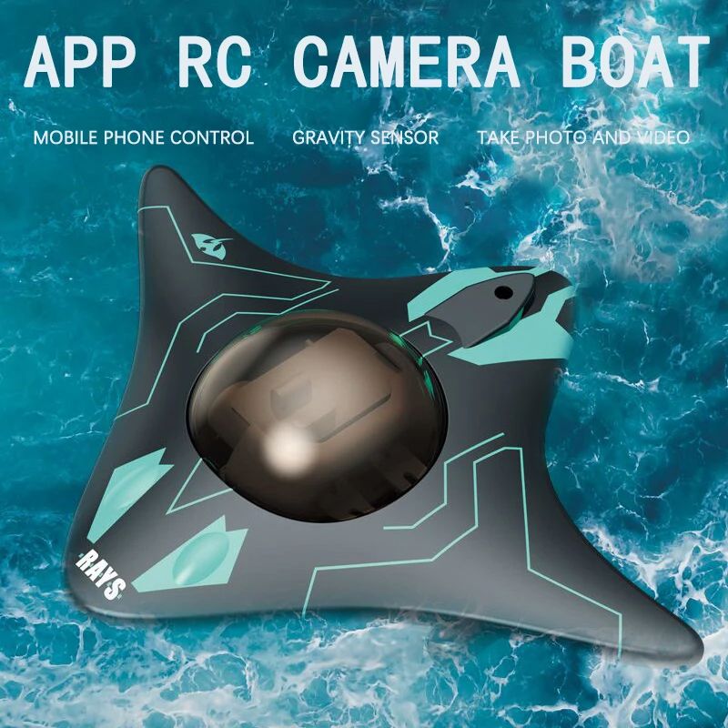 Mini RC Boat Six-way Real-time WIFI App Control Underwater Camera Speedboat Photo Video Remote Control Outdoor Children Toys