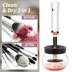 Premium Makeup Brush Cleaner Dryer Super-Fast Electric Brush Cleaner Machine Automatic Brush Cleaner Spinner Makeup Brush Tools (White)