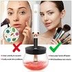 Premium Makeup Brush Cleaner Dryer Super-Fast Electric Brush Cleaner Machine Automatic Brush Cleaner Spinner Makeup Brush Tools (White)