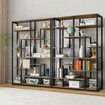 Bookshelf Display 7 Tier Shelf CD DVD Photo Storage Media Rack Plant Holder Metal Shelving Black