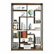 Bookshelf Display 7 Tier Shelf CD DVD Photo Storage Media Rack Plant Holder Metal Shelving Black