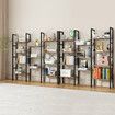 Bookshelf Display Tier Shelf CD DVD Photo Storage Media Rack Plant Ornament Holder Metal Shelving Black Room