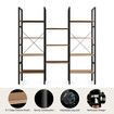 Bookshelf Display Tier Shelf CD DVD Photo Storage Media Rack Plant Ornament Holder Metal Shelving Black Room