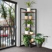 Bookshelf Display 6 Tier Shelf S Shape CD DVD Photo Storage Media Rack Plant Ornament Holder Metal Shelving Room