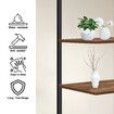 Bookshelf Display 6 Tier Shelf S Shape CD DVD Photo Storage Media Rack Plant Ornament Holder Metal Shelving Room