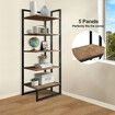 Bookshelf Display 6 Tier Shelf S Shape CD DVD Photo Storage Media Rack Plant Ornament Holder Metal Shelving Room