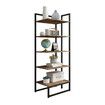 Bookshelf Display 6 Tier Shelf S Shape CD DVD Photo Storage Media Rack Plant Ornament Holder Metal Shelving Room