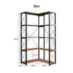 Bookshelf Display Corner Shelf 4 Tier CD DVD Photo Storage Media Rack Plant Ornament Holder Metal Shelving Black