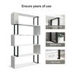 Bookshelf Display 5 Tier Shelf S Shape CD DVD Photo Storage Media Rack Plant Ornament Holder Metal Shelving Black Room