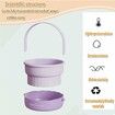 Makeup Brush Cleaner Mat 3 in 1 Silicone Makeup Brush Cleaner Bowl with Brush Drying Holder Cosmetic Brushes Cleaning Tool Organizer for Storage & Air Dry (Purple)