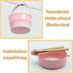 Makeup Brush Cleaner Mat 3 in 1 Silicone Makeup Brush Cleaner Bowl with Brush Drying Holder Cosmetic Brushes Cleaning Tool Organizer for Storage & Air Dry (Pink)