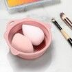 Foldable Silicone Makeup Brush Cleaner Bowl,Portable Cleaning Tool for Brushes,Powder Puffs,and Sponges (Pink)