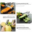 Vegetable Peeler, Stainless Steel 2 in 1 Julienne Vegetable Peeler Perfect for Carrot Potato Melon Gadget Vegetable Fruit