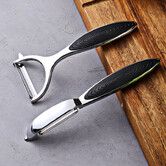 2PCS Y Shaped and I Shaped Stainless Steel Peelers for Vegetable, Apple