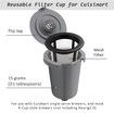 Reusable Filter Cup for Cuisinart, Gray (2 Pack)