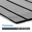 Marine Carpet Boat Flooring Decking Sheet EVA Foam Matting Non Slip Mat Covering Yacht Pad Dark Grey 240 x 120cm