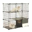 3 Tier Cat Enclosure Cage Large DIY Pet Crate Rabbit Hutch Ferret Kitten Bunny House Fence Kennel Kitty Playpen with Litter Box Platforms Ramps