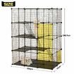 4 Tier Cat Cage Enclosure Crate XL DIY Rabbit Bunny Ferret Hutch House Cattery Kitty Kitten Fence Kennel Playpen Pen Habitat Platforms Ramps