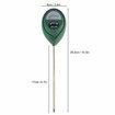 Stainless Steel 2 in 1 PH Detector Soil Tester Moisture Meter Humidity Monitor with Probe for Garden Plant