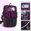 Nurse Fanny Pack with Tape Holder,Multi Compartment Medical Gear Pocket Belt Bag Nursing Organizer Pouch,Utility Waist Pack (Purple)