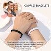 Adjustable Rope Couples Bracelets for Men,Boyfriend,Girlfriend,Soulmate,Husband,Wife - Anniversary Valentines Day Birthday Christmas Gift for Him and Her (Black White/Soulmate)