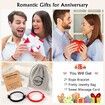 Adjustable Rope Couples Bracelets for Men,Boyfriend,Girlfriend,Soulmate,Husband,Wife - Anniversary Valentines Day Birthday Christmas Gift for Him and Her (Black Red/Anniversary)