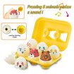 6p Eggs Set With Matching Easter Egg Set Without Electricity, Color And Shape Recognition, Early Education Puzzle Toys, Christmas Gifts Animal