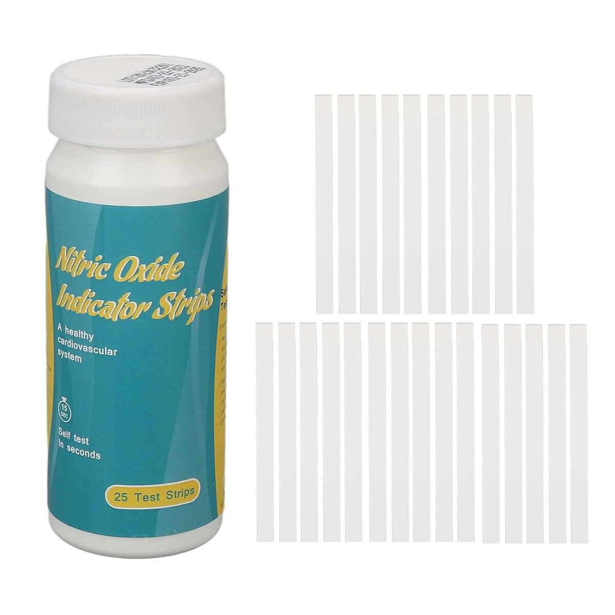 Nitric Oxide Indicator Strips, Saliva Nitric Oxide Testing Strip, Get Results in Just 15 Seconds, 25 Test Strips