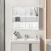 Bathroom Mirror Cabinet Shaver Medicine Shaving Wall Storage Organiser Bath Cupboard Toilet Organizer Furniture Shelves with 4 Doors White