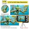 Waterproof Digital Camera Underwater Camera Full HD 2.7K 48 MP Video Recorder Selfie Dual Screens Flashlight Waterproof Camera for Snorkeling (Yellow)