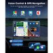 9 Inch Wireless Carplay with 1080P Reverse Camera,Portable Car Play Radio Audio Receiver,Car Stereo with Mirror Link,GPS Navigation,Bluetooth,FM,Siri