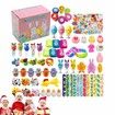 Toy Filled Easter Eggs Colored Easter Baskets Eggs Colored Small Filled Easter Eggs Pack for Basket Including Pinch Toys, Inertial Toy Cars, Seals