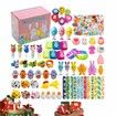 Toy Filled Easter Eggs Colored Easter Baskets Eggs Colored Small Filled Easter Eggs Pack for Basket Including Pinch Toys, Inertial Toy Cars, Seals