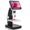 LCD Digital Microscope 4.3 inch Coin Microscope 50X-1000X Magnification,USB Microscope with 8 Adjustable LED Lights