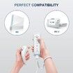 Wii Remote Controller with Nunchuck Compatible with Wii and Wii U in 2-Pack White