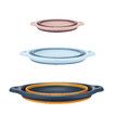 3Pcs Wash Basin Collapsible Laundry Tub Kitchen Sink Dish Washing Up Bowl Face Clothes Food RV Camping Picnic with 3 Hanging Hooks Foldable