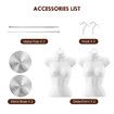 2PCS Female Mannequin Manikin Dressmakers Dress Form Torso Shop Display Fashion Sewing Dummy Adjustable 70-100cm with Stands Hollow Back White