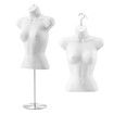 2PCS Female Mannequin Manikin Dressmakers Dress Form Torso Shop Display Fashion Sewing Dummy Adjustable 70-100cm with Stands Hollow Back White