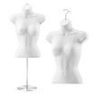 2PCS Female Mannequin Manikin Dressmakers Dress Form Torso Shop Display Fashion Sewing Dummy Adjustable 70-100cm with Stands Hollow Back White