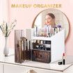 Makeup Organizer Jewellery Box Cosmetic Storage Organiser Jewelry Display Stand Portable Make Up Brush Holder Lipstick Ring Container with Drawer