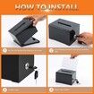 Clear Donation Box with Lock,Ballot Box with Sign Holder,Suggestion Box Storage Container,Raffle Box (Black)