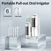 Cordless Water Flosser Teeth Cleaner 6 Cleaning Modes 5 Jet Tips Gum Brace Dental Care Pull Out Oral Irrigator Portable Waterproof Home Travel