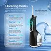 Cordless Water Flosser Oral Irrigator Dental Floss Care Teeth Cleaner 5 Jet Tips 5 Cleaning Modes Portable Waterproof Orthodontic Pick Home Travel